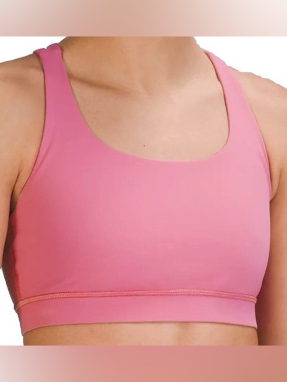 Lululemon Energy Bra in Discontinued Color Salmon Pink, Size 10.